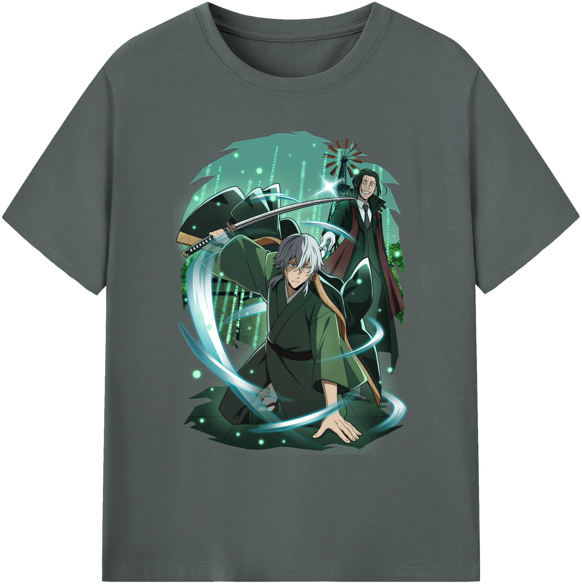 （画像用） 文豪ストレイドッグス Bungo Stray Dogs 綿100％ メンズ半袖Tシャツ｜肌触りやわらか＆通気性